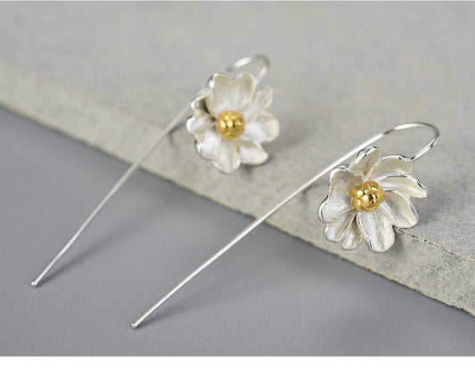 Sterling silver Jasmine flower earrings