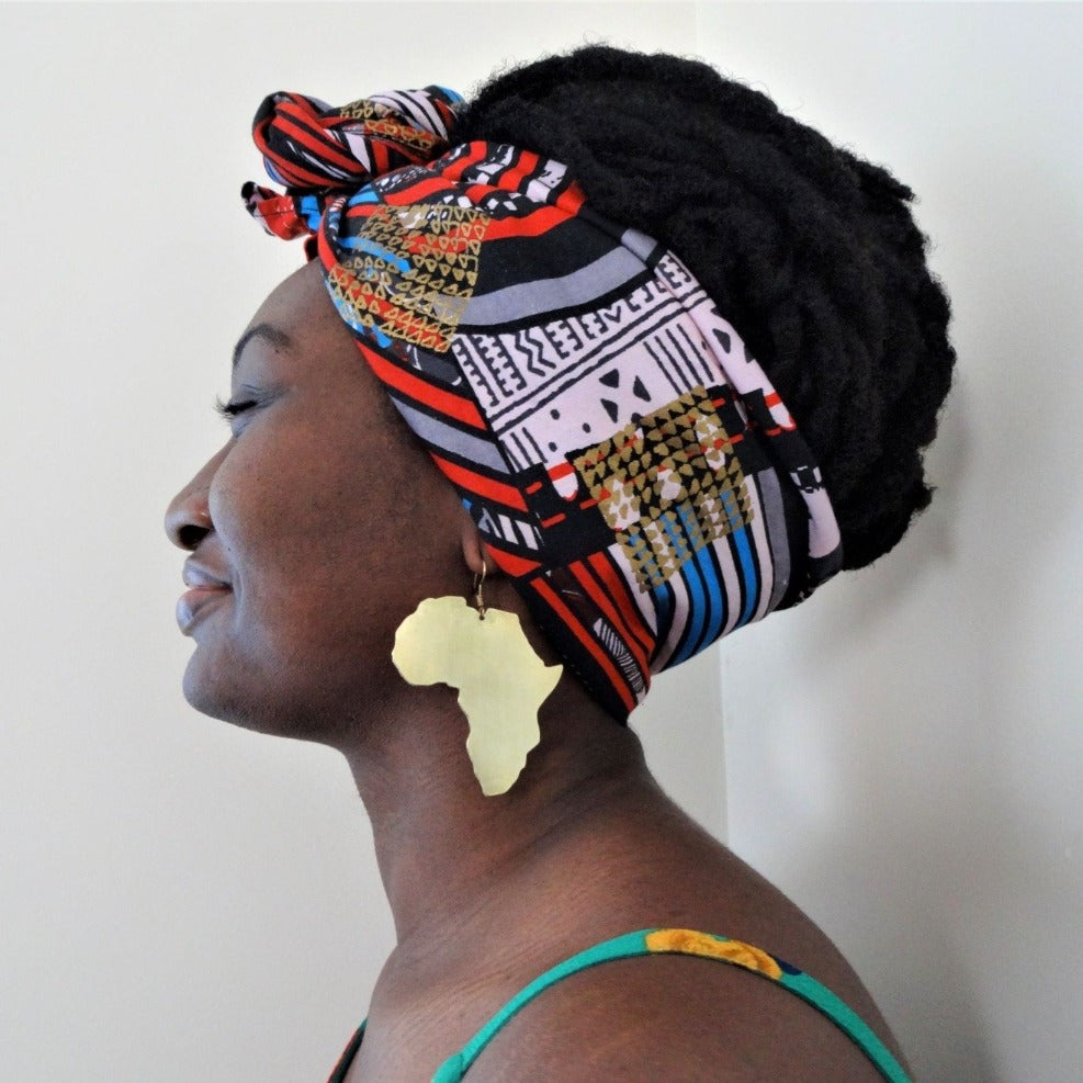 Africa map earrings