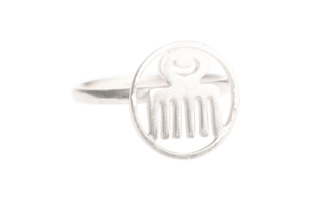 Duafe ring silver - Adinkra Beauty