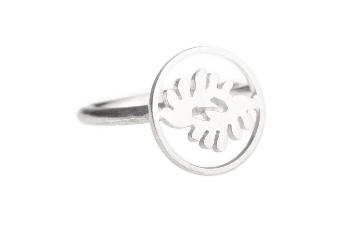 harmony Adinkra ring (Bi Nka Bi) silver