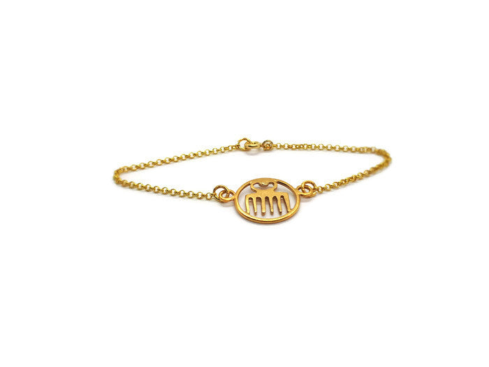 beauty Adinkra bracelet gold