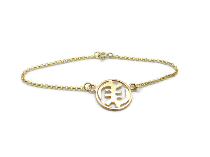 faith Adinkra bracelet gold