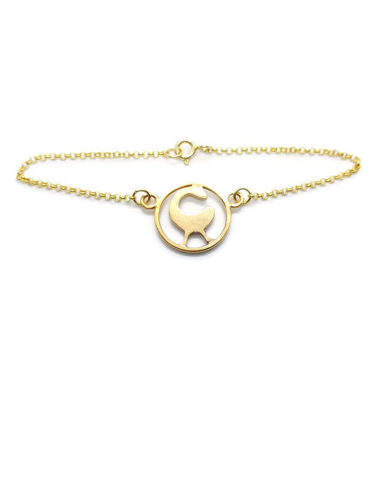 Gold sankofa bracelet