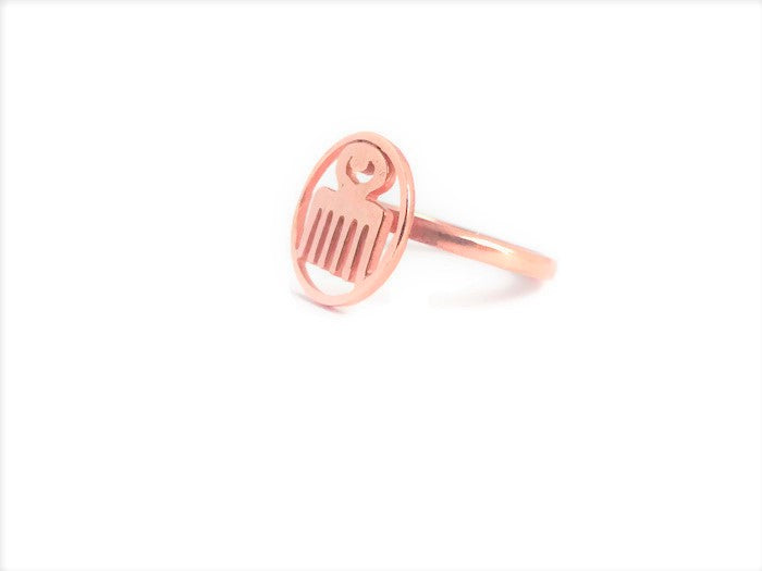 Duafe Adinkra ring - Beauty