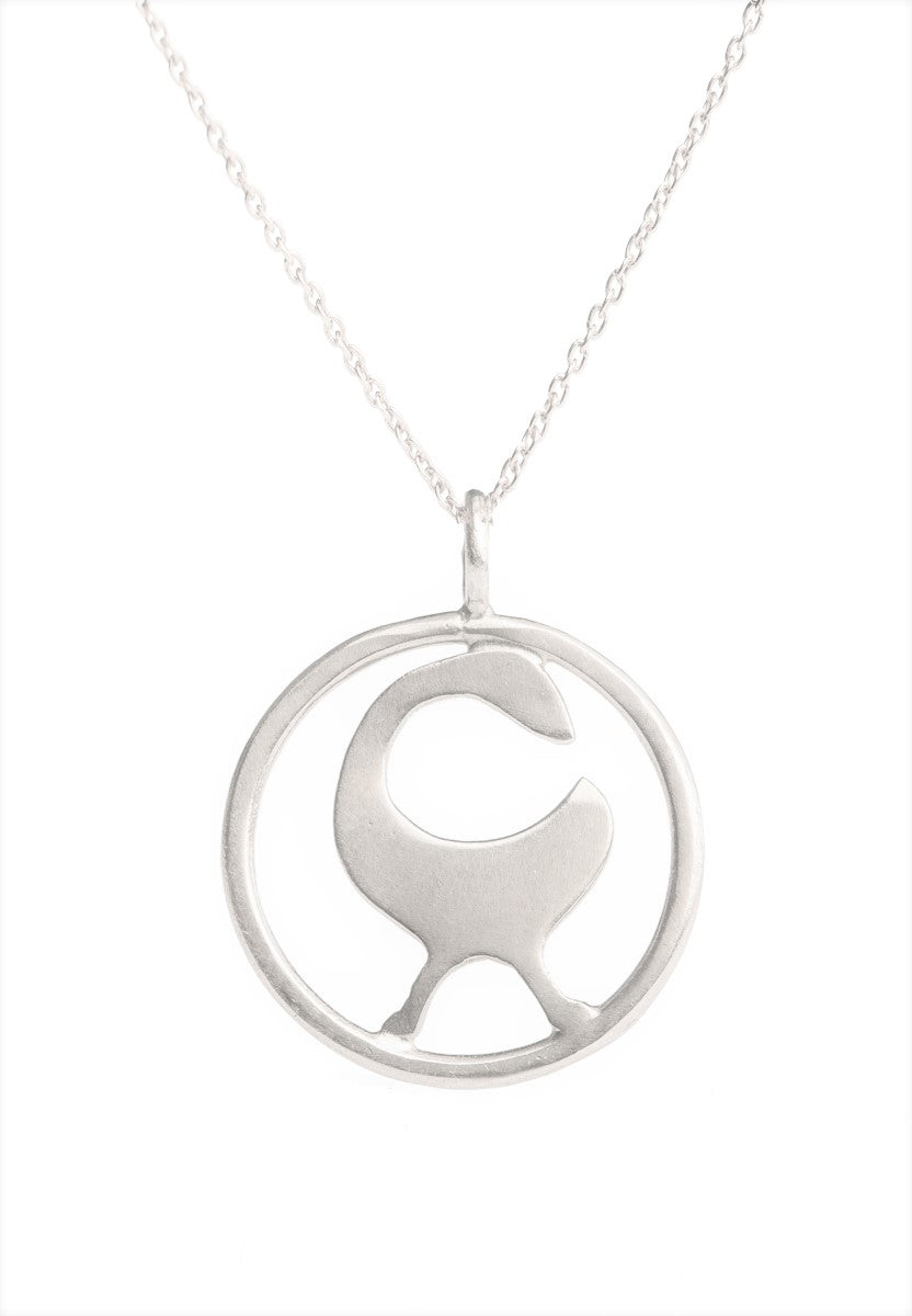 Sankofa pendant silver